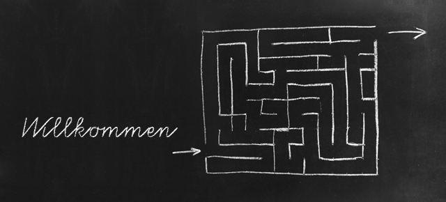 Willkommen - Labyrinth mit Ausweg